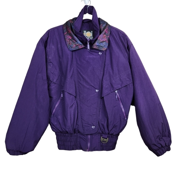 Vintage 80s 90s Hot Music Ski Jacket Winter Coat Graphic Women's Size Medium - Picture 1 of 11